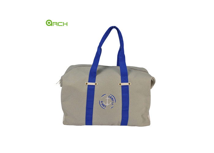 Tearproof 50L Canvas Travel Duffel Bag Cabin Luggage With Webbing Handle