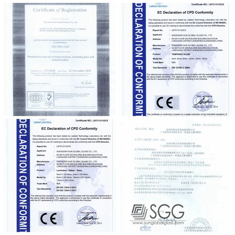 sound proof glass 6mm+12A+6mm