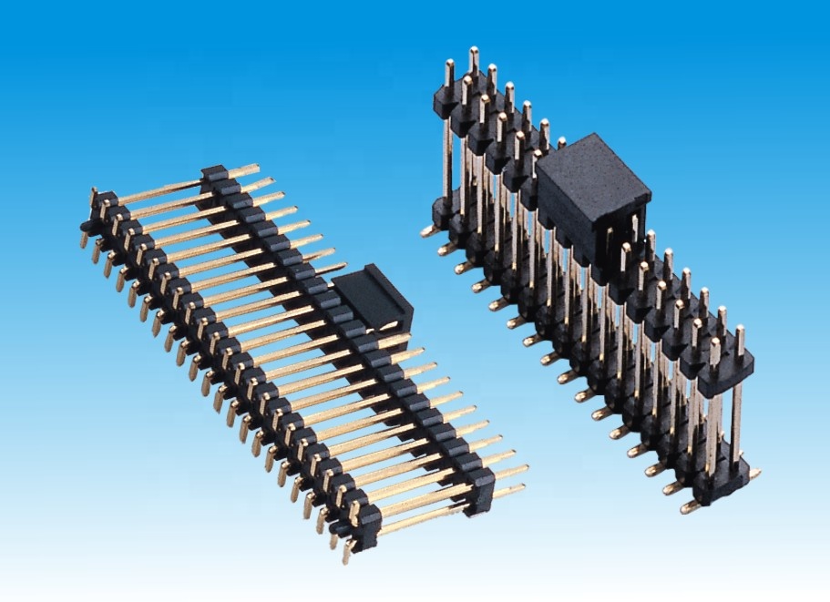 PA6T Female Header Connector H8.89 Single Row Dip Type Tin Gold Plated LCP