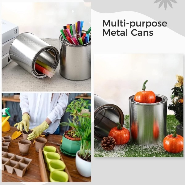 Multipurpose Paint Tin Container , Empty Gallon Paint Cans With Lids