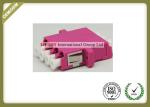 Plastic Housing Quad LC Fiber Optic Adapter OM4 For Telecommunication Network