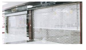 China Full View Commercial Glass 8x6 Roll Up Door 50DB Soundproof Automatic Roller Doors wholesale