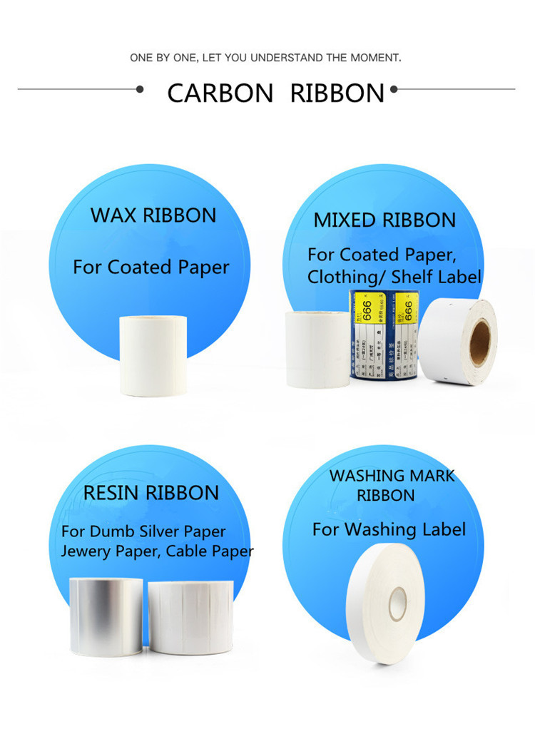 Wax Black Resin Printer Ribbons Thermal Transfer Ribbon 110mm*300m