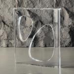 Custom T Shape Clear Acrylic Furniture Legs Plexiglass Acrylic Dinning Table Leg