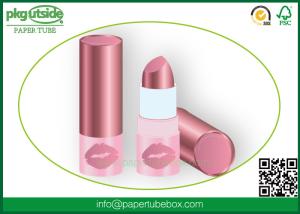 China Cosmetics Round Paper Lipstick Tubes Canister 100% Eco Kraft For Lip Balm wholesale