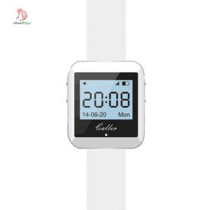 China Hot sell wireless restaurant waiter rechargeable wrist watch pager wholesale
