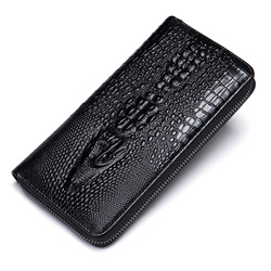 Minibook Credit Leather Wallet with Long Zipper Luxury Handbags