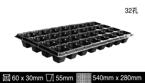 0.6mm Thick PVC Deep 288 Cell Plastic Seedling Tray Four Angle Circle Rice Nursery Tray