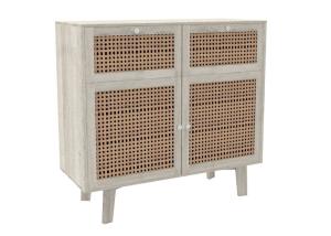 China BSCI 40KG Wood Bedside Table With Paper Veneer wholesale