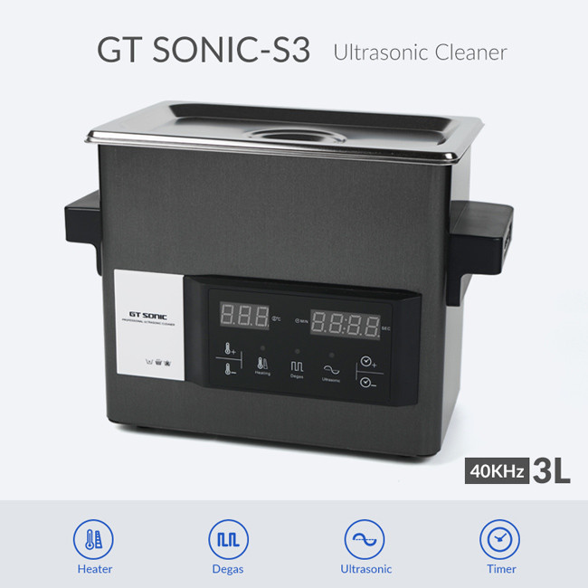 Touch Panel GT SONIC Ultrasonic Cleaner With Heater And Timer 3L For Lab Tools Cleaning