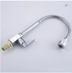 Modern Silver Black 304 Brass Flexible Pull Out Down Kitchen Mixer Tap Sink