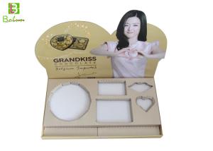 China Retail Chocolates Cardboard Display Holder Counter Boxes Varnish Surface wholesale