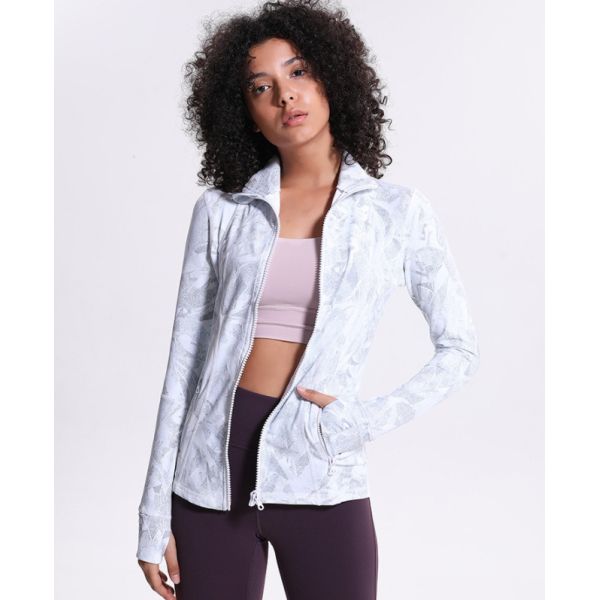 Long Sleeve Women Tops Sports Track Jackets Purple Sport Coat