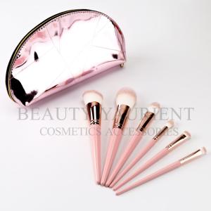 China 6pcs Private Label Makeup Brushes Custom Logo Synthetic Hair With Cute Bag wholesale