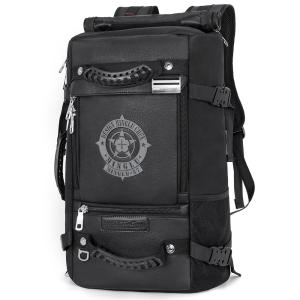 China Black PU Waterproof Climbing Backpack Water Resistant Hiking Backpack OEM/ODM wholesale