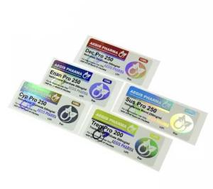 China Eco Friendly Glossy Deca 250 10ml Vial Labels wholesale