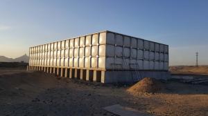 China Horizontal FRP GRP Panels Bolted Plastic Water Storage Tanks 100000 Liters Customized wholesale