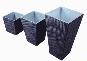 China outdoor furniture wicker flower pot-3003 wholesale