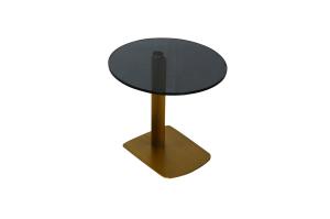 China Black Round Dining Table Metal Base Restaurant Dining Table OEM For Indoor Use wholesale