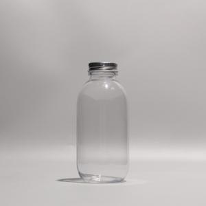 China Clear PET Plastic Bottle Juice Bottles 300ml Screw Cap Aluminum Tight Sealing wholesale