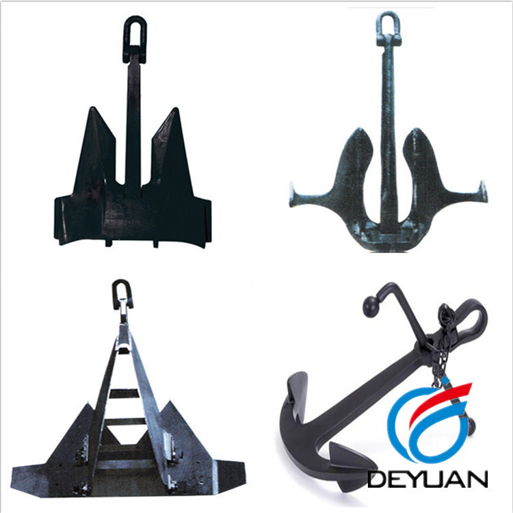 Malleable Steel Marine Mooring Equipment Hall Anchor Type A / B / C