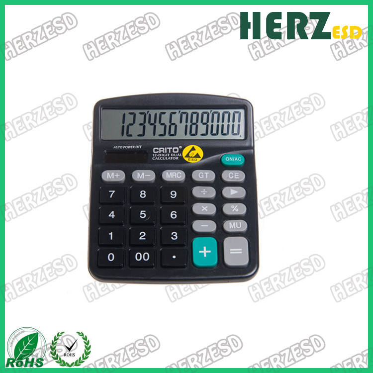 Weight 170 G ESD Office Supplies Calculator With 12 Digits / Power Large Screen