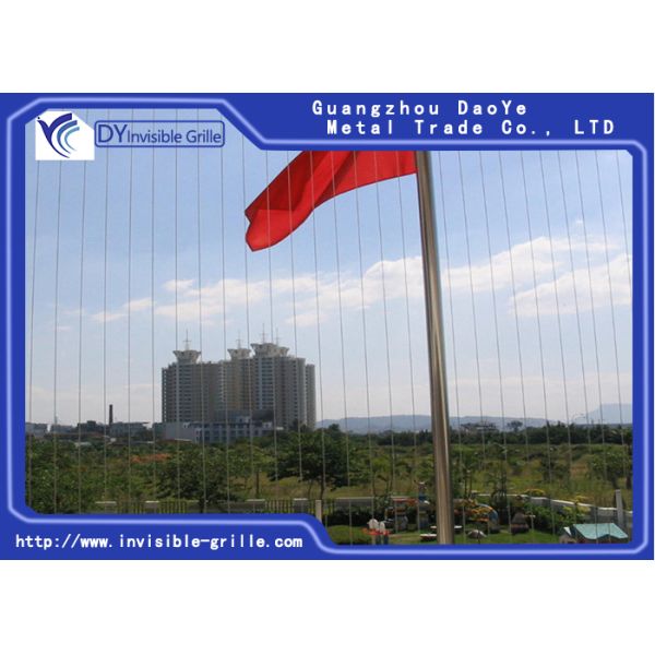 316 Stainless Steel Cable Invisible Safety Grill With Nylon Coating