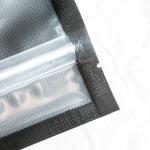 Plastic Clear Textured Black Vacuum Seal Bags 4 MIL Thickness