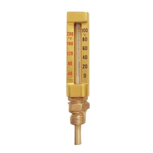 China V Line 160MM 100 Deg Industrial Glass Thermometers 3/4&quot; BSPT wholesale