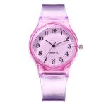 3ATM Waterproof Plastic Quartz Watch 41.5mm Simple PU Strap Watch