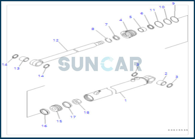 707-98-23860 7079823860 Slide Cylinder Seal Repair Kit for PC38UU-3 PC45MR