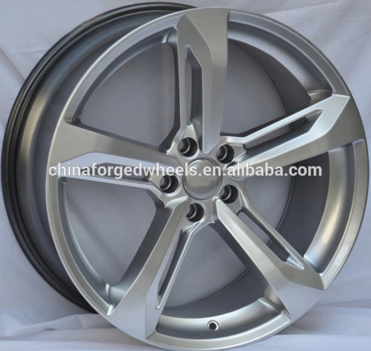 Silver Machined Customized 22 Rims For Audi RS7 / 22 Rims Forged Alloy Rims 5x112