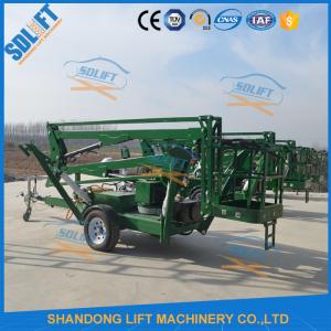 China Portable Electric Mobile Tow Behind Boom Lift , 10M Tow Behind Cherry Picker on sale