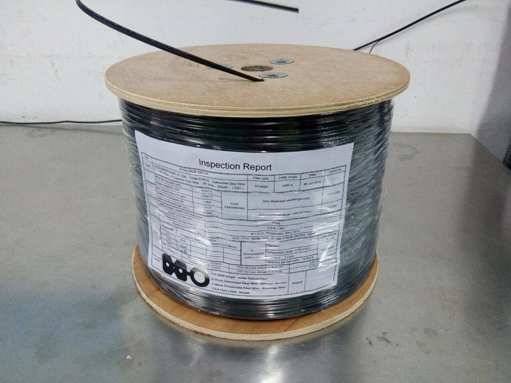2 Core Indoor FTTH GJXH-2B6 Drop Cable G657A2 LSZH PVC Jacket