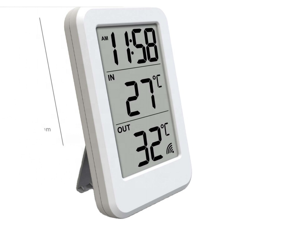 Wireless wifi thermometer hygrometer LCD Clock digital thermo hygro