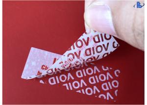 China Waterproof PET Acrylic Adhesive Tamper Evident Void Labels wholesale