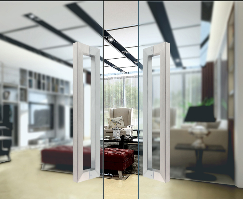 Matt Black Steel Interior Sliding Glass Door Pull Handle for Door Window Handles