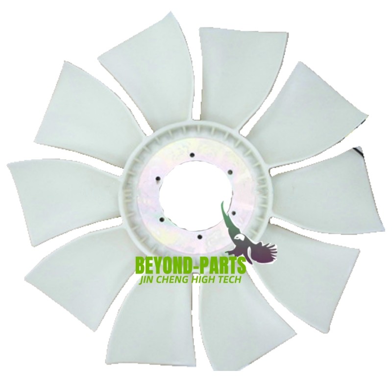 catererpillar 320D Excavator Spare Parts Fan Blade 6 Holes 10 Blade 145MM