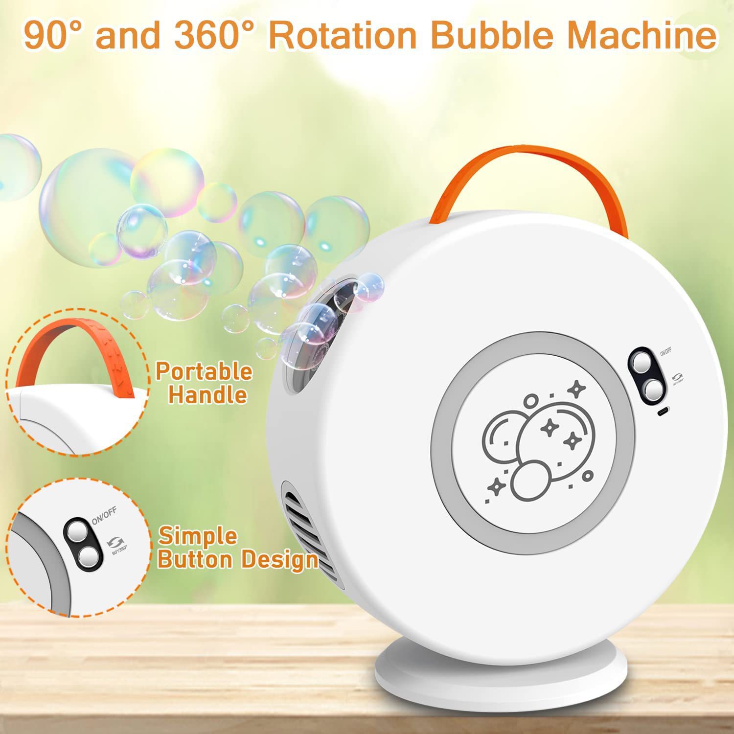 Other Educational Toys Fully Automatic 360 Degree Rotation Outdoor Circular Bubble Machine