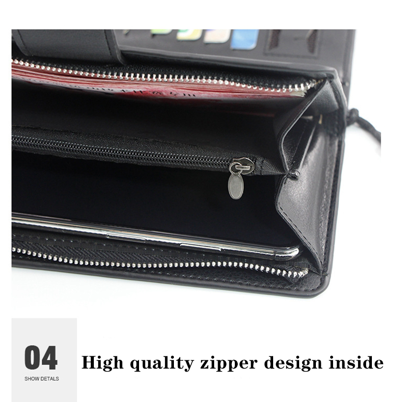 Minibook Wristband Strap Wallet for Business Card Multicard Clamshell Leather Wallet