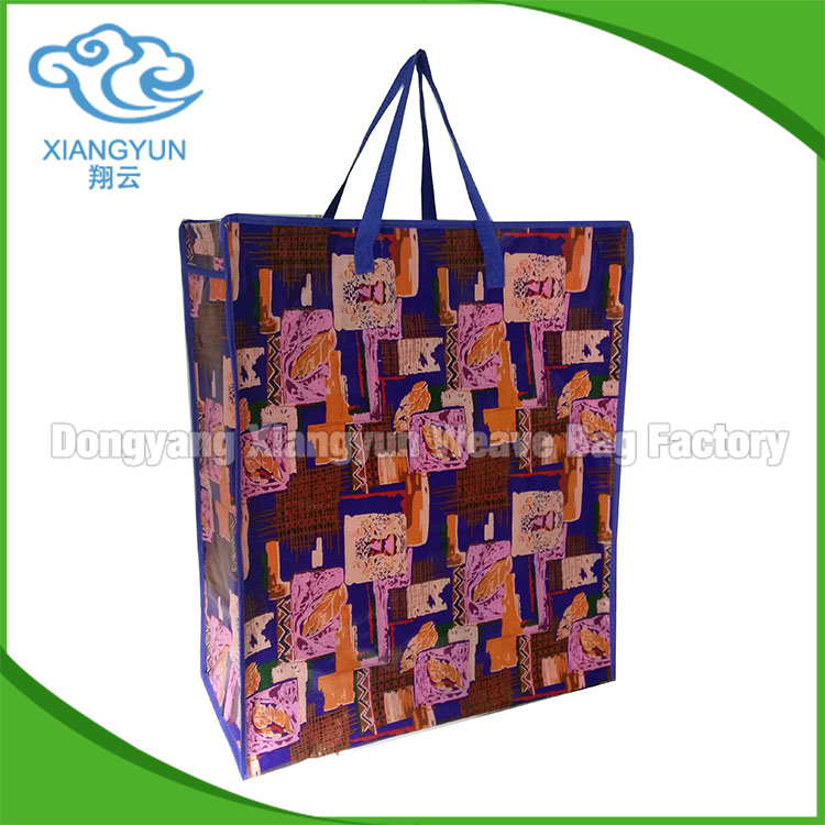 Brazil design PP Woven Bag /pp Woven Shopping Bag With Zipper/yiwu cheaper pp woven shopping bag