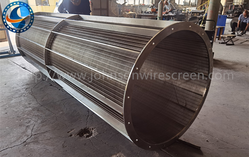 Ss 304 Wedge Wire Screen Tube Continuous Slot Rotating Drum Filter