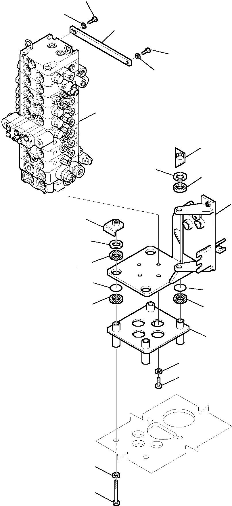 Crawler PC45MR-8 Excavator Control Valve 723-19-11503 Hydraulic Parts For Komatsu