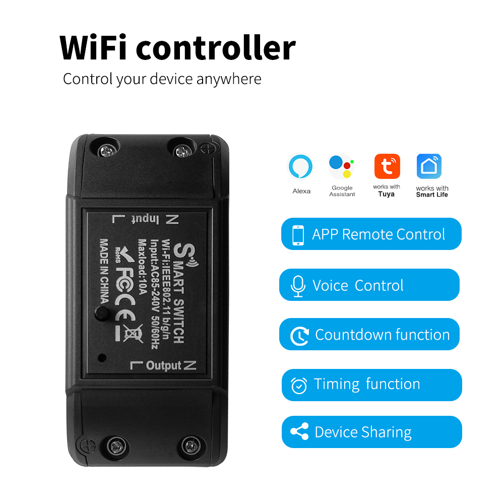 Tuya Alexa Timing Wifi Operated Switch Controller Module