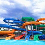 Outside Swimming Pool Water Games Rides Supplies Fiberglass Slide Set