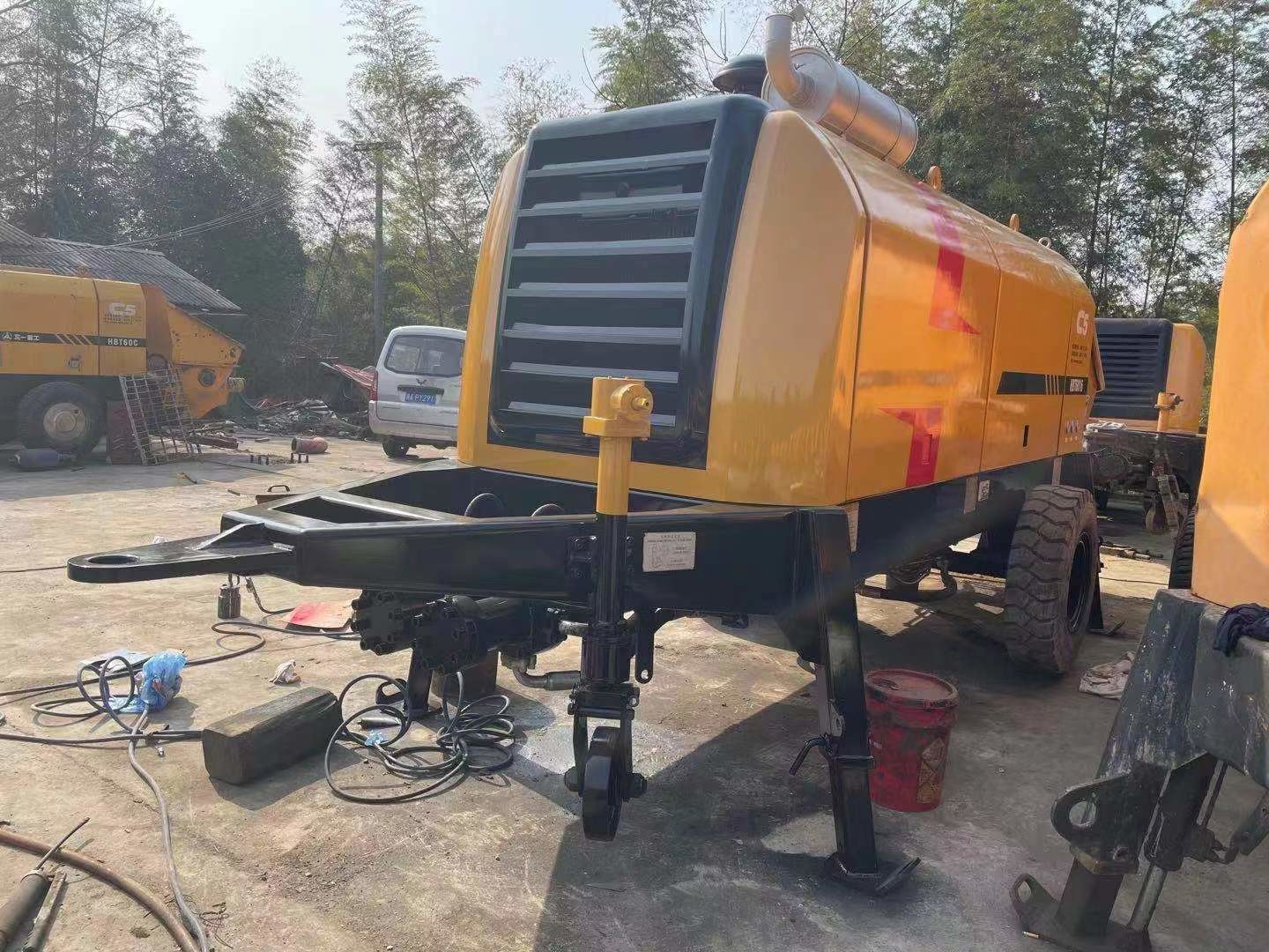 RoHS Refurbished Concrete Trailer Pump Max Delivery Height 100-200m