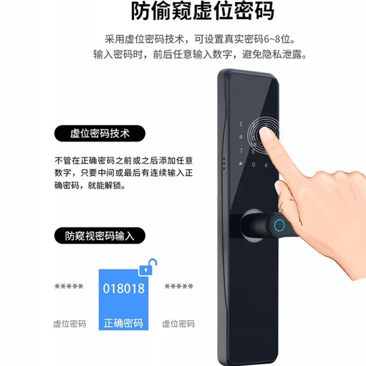 OEM ODM Black RFID Smart Door Lock With Fingerprint And Password