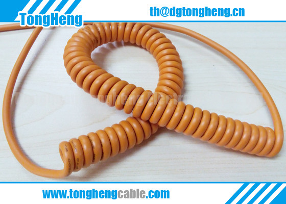 Torsion Resistant Polyether TPU Jacketed Customized Spiral Cable