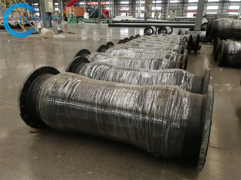 High Strength Synthetic Cord And Helix Wire Cutter Suction Hose With Steel Flange Connection