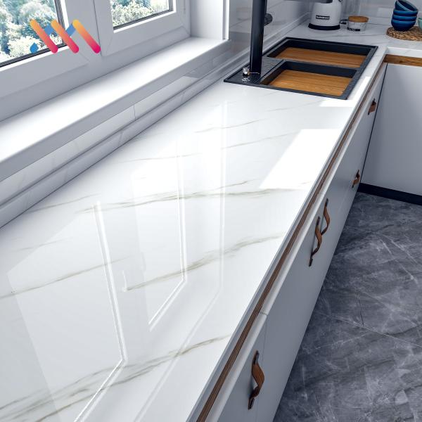 Modern Design Style Marble PVC Film Self Adhesive Wallpaper for Oil Proof